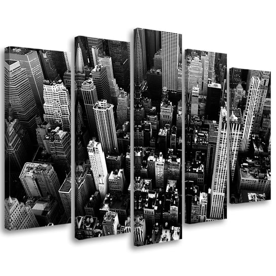 Obraz pięcioczęściowy na płótnie FEEBY, Nowy Jork Czarno Biały USA 150x100 Feeby