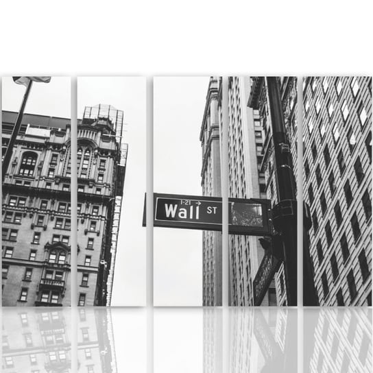 Obraz pięcioczęściowy na płótnie: Wall Street, 70x100 cm Feeby