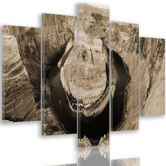 Obraz pięcioczęściowy na płótnie: Widok na Wielki Kanion 1, 100x150 cm Feeby