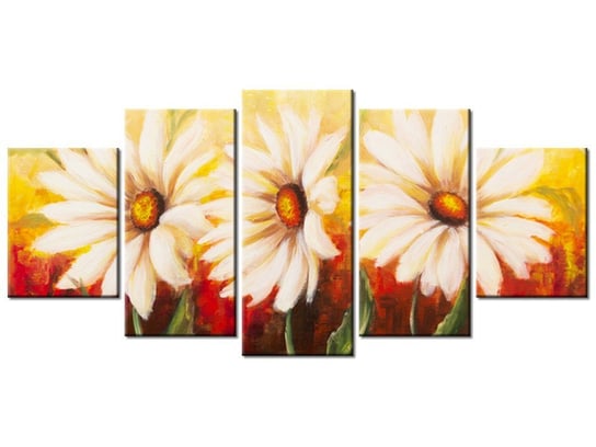 Obraz, Piękne kwiaty, 5 elementów, 150x70 cm Oobrazy
