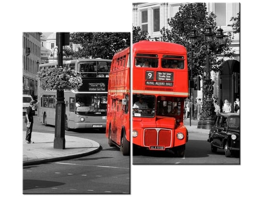 Obraz Piętrowy angielski autobus, 2 elementy, 80x70 cm Oobrazy