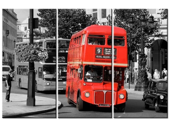Obraz Piętrowy angielski autobus, 3 elementy, 90x60 cm Oobrazy