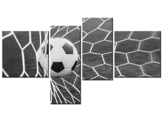 Obraz Piłka w bramce, 4 elementy, 100x55 cm Oobrazy