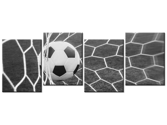 Obraz Piłka w bramce, 4 elementy, 120x45 cm Oobrazy