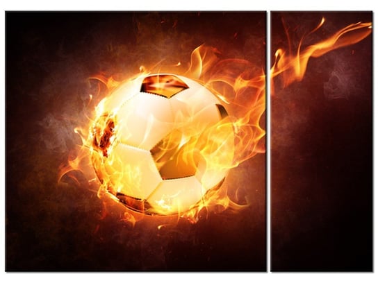 Obraz Piłka w ogniu, 2 elementy, 70x50 cm Oobrazy
