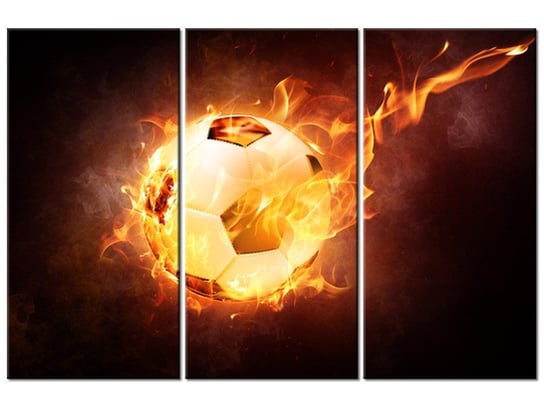 Obraz Piłka w ogniu, 3 elementy, 90x60 cm Oobrazy