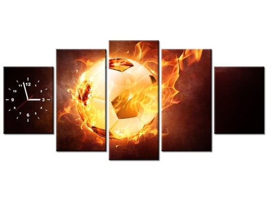 Obraz, Piłka w ogniu, 5 elementów, 150x70 cm Oobrazy