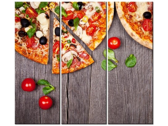 Obraz, Pizza, 3 elementy, 90x80 cm Oobrazy