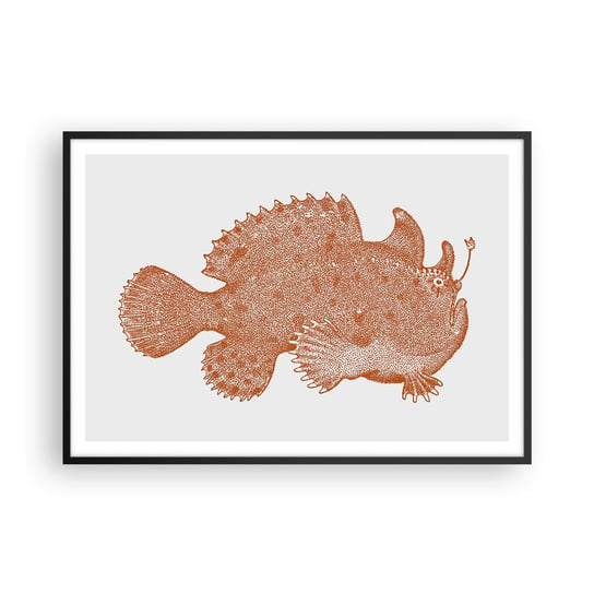 Obraz - Plakat - A jednak ryba - 100x70cm - Ryba Morska Ocean Nadmorski - Foto Plakaty w ramie koloru czarnego do Salonu Sypialni ARTTOR ARTTOR