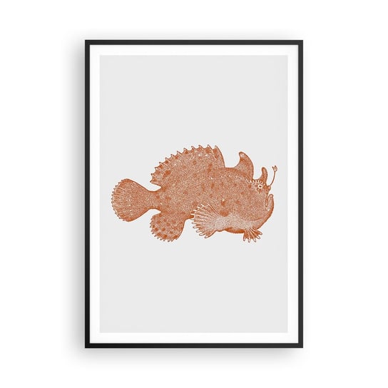 Obraz - Plakat - A jednak ryba - 70x100cm - Ryba Morska Ocean Nadmorski - Foto Plakaty w ramie koloru czarnego do Salonu Sypialni ARTTOR ARTTOR