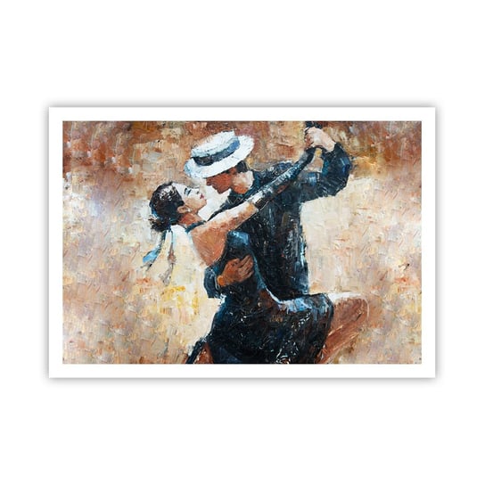 Obraz - Plakat - A la Rudolf Valentino - 100x70cm - Abstrakcja Taniec Tango - Foto Plakaty bez ramy na ścianę do Salonu Sypialni ARTTOR ARTTOR