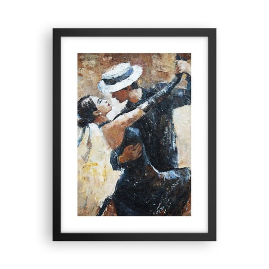 Obraz - Plakat - A la Rudolf Valentino - 30x40cm - Abstrakcja Taniec Tango - Foto Plakaty na ścianę w czarnej ramie - Plakat do Salonu Sypialni ARTTOR ARTTOR