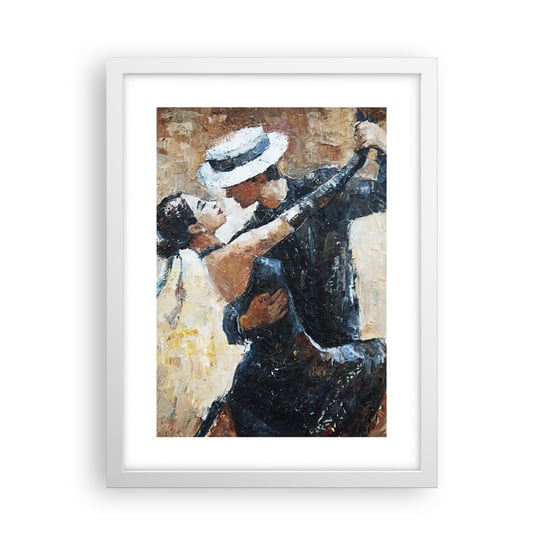 Obraz - Plakat - A la Rudolf Valentino - 30x40cm - Abstrakcja Taniec Tango - Foto Plakaty na ścianę w ramie białej - Plakat do Salonu Sypialni ARTTOR ARTTOR