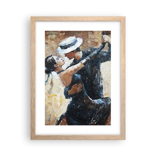 Obraz - Plakat - A la Rudolf Valentino - 30x40cm - Abstrakcja Taniec Tango - Foto Plakaty na ścianę w ramie jasny dąb - Plakat do Salonu Sypialni ARTTOR ARTTOR