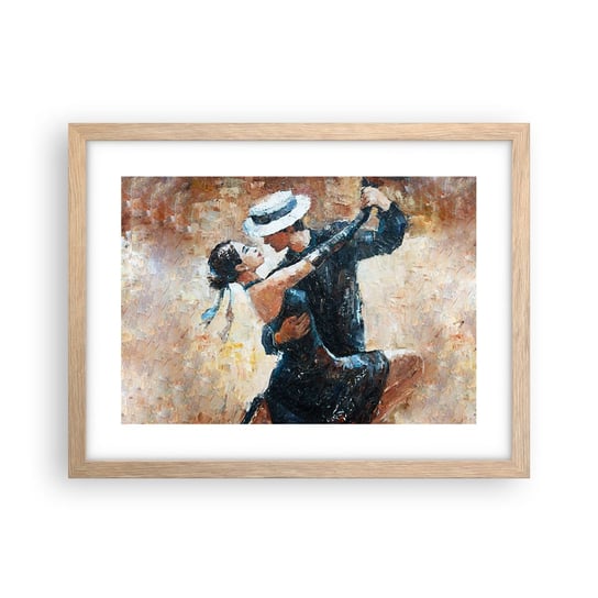 Obraz - Plakat - A la Rudolf Valentino - 40x30cm - Abstrakcja Taniec Tango - Foto Plakaty na ścianę w ramie jasny dąb - Plakat do Salonu Sypialni ARTTOR ARTTOR