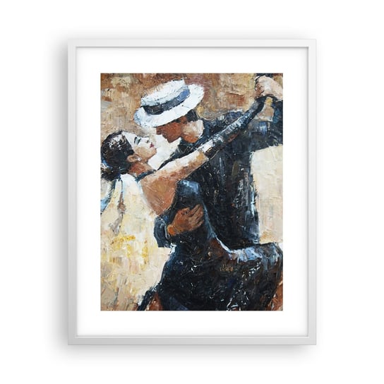 Obraz - Plakat - A la Rudolf Valentino - 40x50cm - Abstrakcja Taniec Tango - Foto Plakaty w ramie koloru białego do Salonu Sypialni ARTTOR ARTTOR