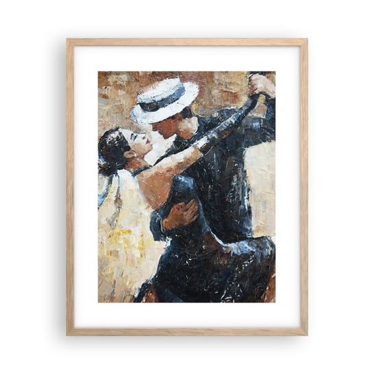 Obraz - Plakat - A la Rudolf Valentino - 40x50cm - Abstrakcja Taniec Tango - Foto Plakaty w ramie koloru jasny dąb do Salonu Sypialni ARTTOR ARTTOR