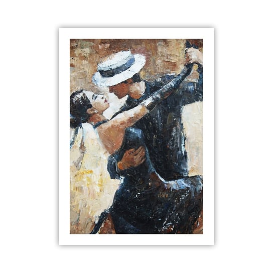 Obraz - Plakat - A la Rudolf Valentino - 50x70cm - Abstrakcja Taniec Tango - Nowoczesny modny obraz Plakat bez ramy do Salonu Sypialni ARTTOR ARTTOR