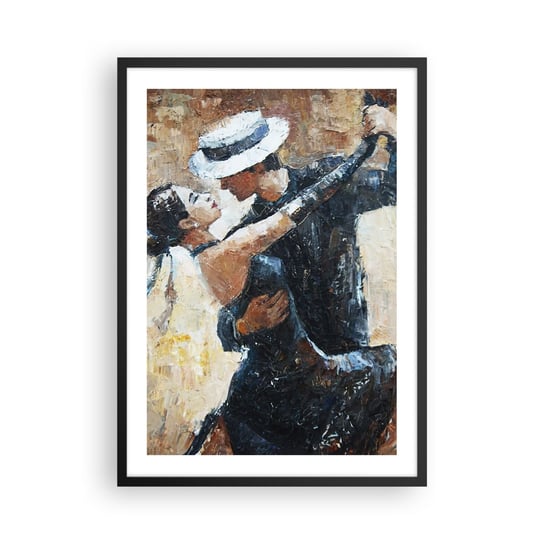 Obraz - Plakat - A la Rudolf Valentino - 50x70cm - Abstrakcja Taniec Tango - Nowoczesny modny obraz Plakat czarna rama ARTTOR ARTTOR