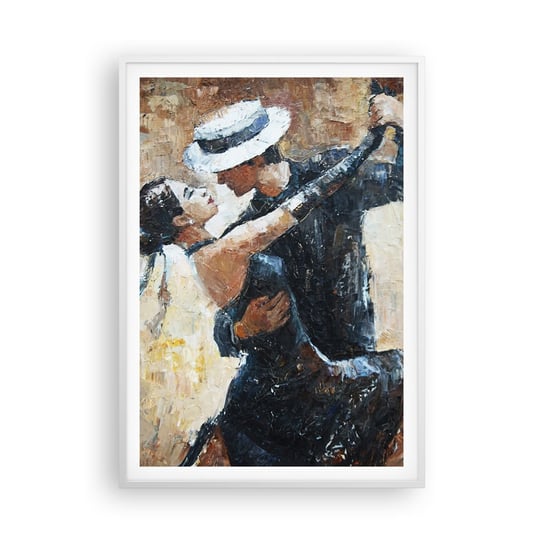 Obraz - Plakat - A la Rudolf Valentino - 70x100cm - Abstrakcja Taniec Tango - Foto Plakaty w ramie koloru białego do Salonu Sypialni ARTTOR ARTTOR