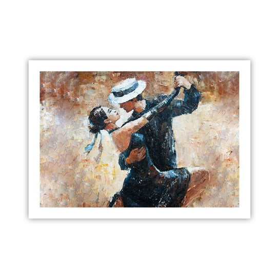 Obraz - Plakat - A la Rudolf Valentino - 70x50cm - Abstrakcja Taniec Tango - Nowoczesny modny obraz Plakat bez ramy do Salonu Sypialni ARTTOR ARTTOR