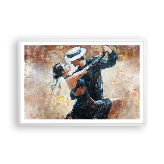 Obraz - Plakat - A la Rudolf Valentino - 91x61cm - Abstrakcja Taniec Tango - Foto Plakaty na ścianę w ramie białej - Plakat do Salonu Sypialni ARTTOR ARTTOR