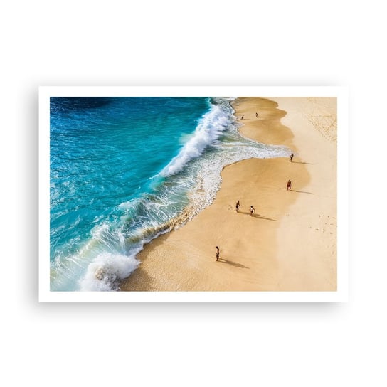 Obraz - Plakat - A potem słońce, plaża… - 100x70cm - Plaża Brzeg Morski Morze - Foto Plakaty bez ramy na ścianę do Salonu Sypialni ARTTOR ARTTOR