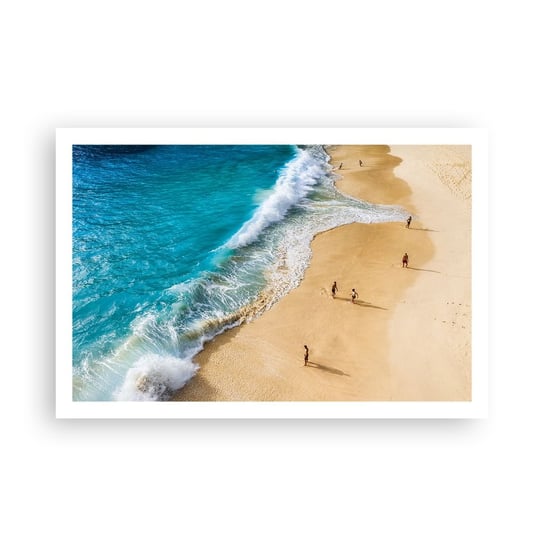 Obraz - Plakat - A potem słońce, plaża… - 91x61cm - Plaża Brzeg Morski Morze - Foto Plakaty na ścianę bez ramy - Plakat do Salonu Sypialni ARTTOR ARTTOR