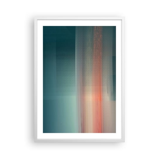 Obraz - Plakat - Abstrakcja: fale światła - 50x70cm - Woda Niebo Minimalizm - Nowoczesny modny obraz Plakat rama biała ARTTOR ARTTOR