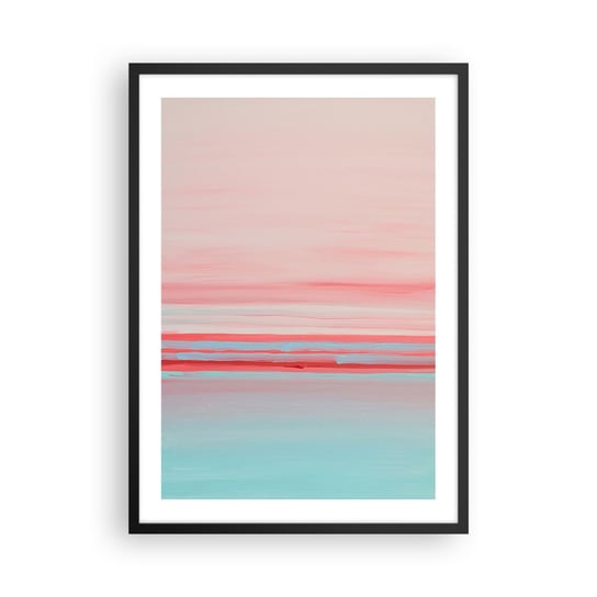 Obraz - Plakat - Abstrakcja o świcie - 50x70cm - Pastelowy Minimalistyczny Sztuka - Nowoczesny modny obraz Plakat czarna rama ARTTOR ARTTOR