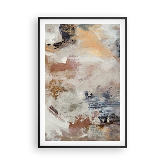 Obraz - Plakat - Abstrakcja zamglona - 61x91cm - Sztuka Abstrakcja Minimalizm - Foto Plakaty na ścianę w czarnej ramie - Plakat do Salonu Sypialni ARTTOR ARTTOR