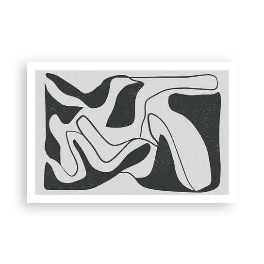 Obraz - Plakat - Abstrakcyjna zabawa w labiryncie - 91x61cm - Boho Minimalizm Sztuka - Foto Plakaty na ścianę bez ramy - Plakat do Salonu Sypialni ARTTOR ARTTOR