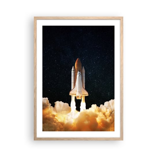 Obraz - Plakat - Ad astra! - 50x70cm - Kosmos Astronomia Statek Kosmiczny - Nowoczesny modny obraz Plakat rama jasny dąb ARTTOR ARTTOR