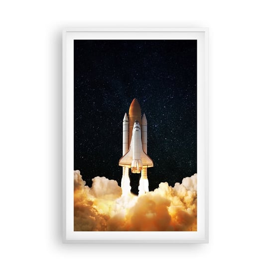Obraz - Plakat - Ad astra! - 61x91cm - Kosmos Astronomia Statek Kosmiczny - Foto Plakaty na ścianę w ramie białej - Plakat do Salonu Sypialni ARTTOR ARTTOR