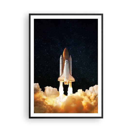 Obraz - Plakat - Ad astra! - 70x100cm - Kosmos Astronomia Statek Kosmiczny - Foto Plakaty w ramie koloru czarnego do Salonu Sypialni ARTTOR ARTTOR