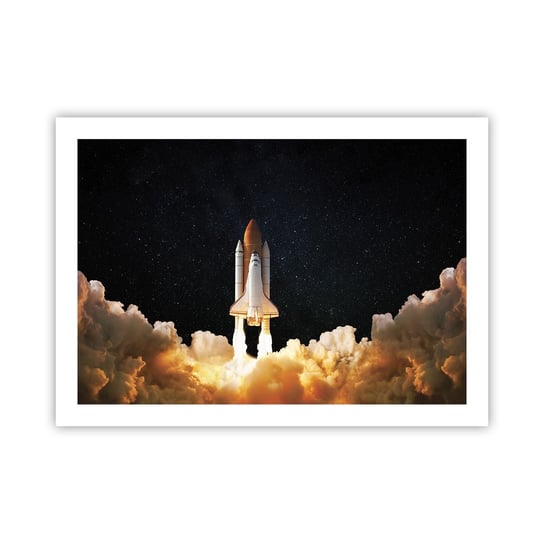 Obraz - Plakat - Ad astra! - 70x50cm - Kosmos Astronomia Statek Kosmiczny - Nowoczesny modny obraz Plakat bez ramy do Salonu Sypialni ARTTOR ARTTOR