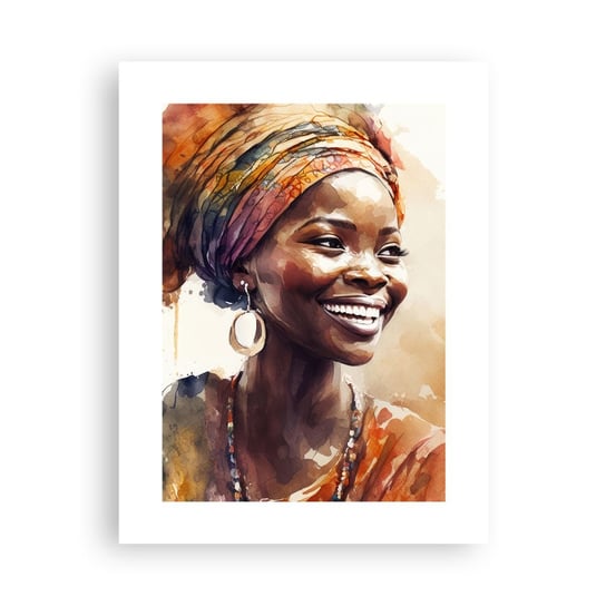 Obraz - Plakat - Afrykańska królowa - 30x40cm - Kobieta Afroamerykanin Portret - Foto Plakaty na ścianę bez ramy - Plakat do Salonu Sypialni ARTTOR ARTTOR