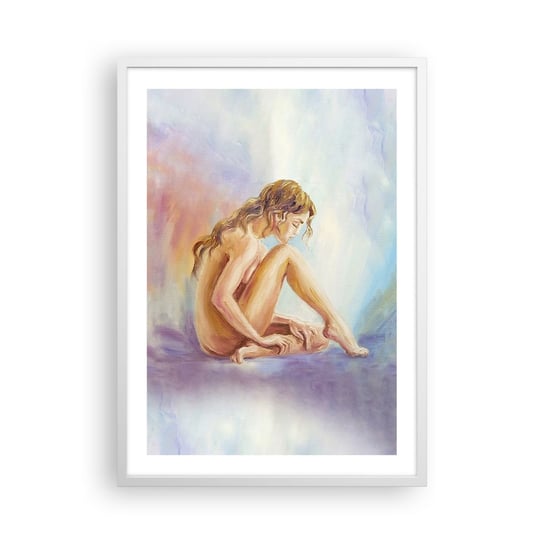 Obraz - Plakat - Akt młodości - 50x70cm - Kobieta Ciało Modelka - Nowoczesny modny obraz Plakat rama biała ARTTOR ARTTOR