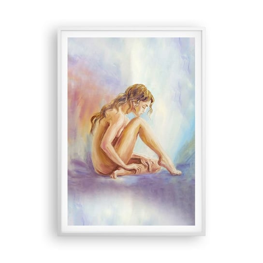 Obraz - Plakat - Akt młodości - 70x100cm - Kobieta Ciało Modelka - Foto Plakaty w ramie koloru białego do Salonu Sypialni ARTTOR ARTTOR