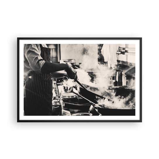 Obraz - Plakat - Alchemia smaków - 91x61cm - Kuchnia Gastronomia Restauracja - Foto Plakaty na ścianę w czarnej ramie - Plakat do Salonu Sypialni ARTTOR ARTTOR