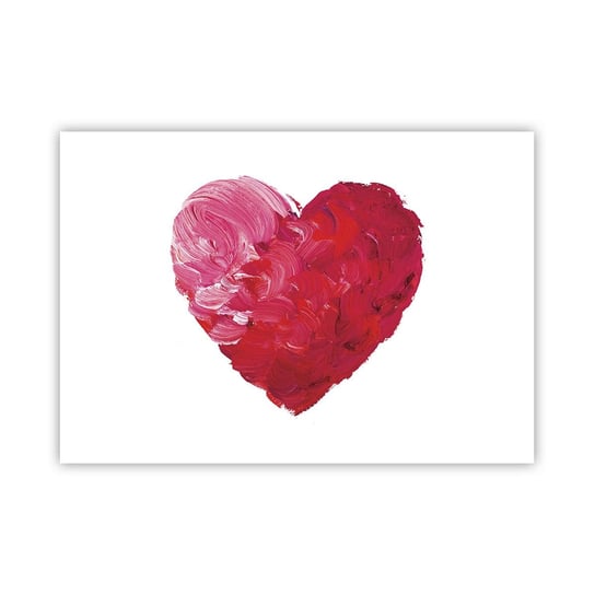 Obraz - Plakat - All you need is love - 100x70cm - Abstrakcja Czerwone Serce Symbol Miłości - Foto Plakaty bez ramy na ścianę do Salonu Sypialni ARTTOR ARTTOR