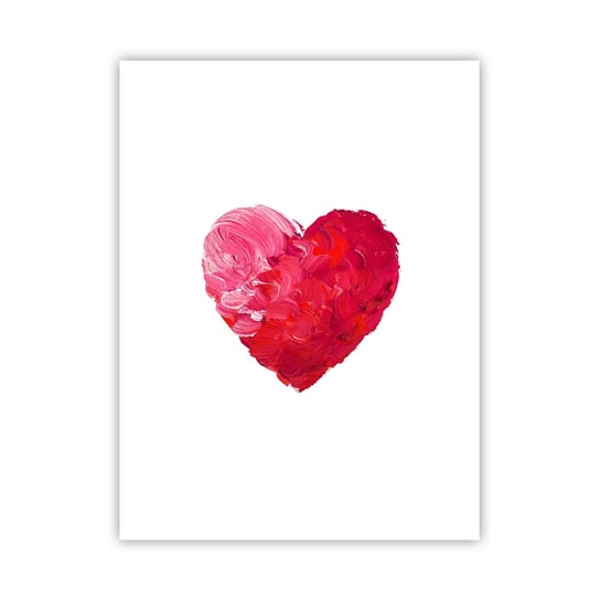 Obraz - Plakat - All you need is love - 30x40cm - Abstrakcja Czerwone Serce Symbol Miłości - Foto Plakaty na ścianę bez ramy - Plakat do Salonu Sypialni ARTTOR ARTTOR