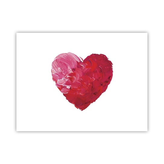 Obraz - Plakat - All you need is love - 40x30cm - Abstrakcja Czerwone Serce Symbol Miłości - Foto Plakaty na ścianę bez ramy - Plakat do Salonu Sypialni ARTTOR ARTTOR