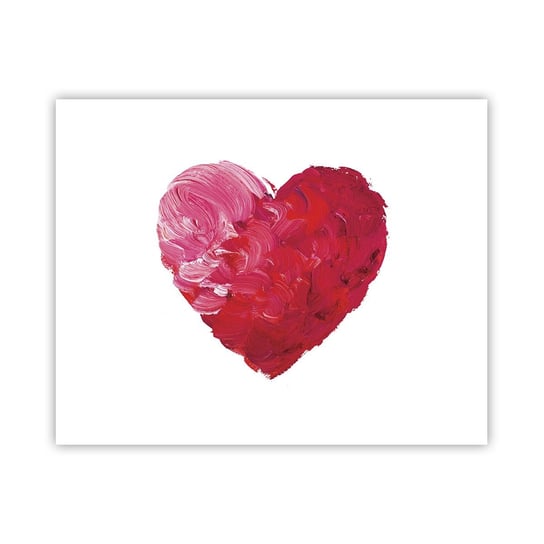 Obraz - Plakat - All you need is love - 50x40cm - Abstrakcja Czerwone Serce Symbol Miłości - Foto Plakaty bez ramy do Salonu Sypialni ARTTOR ARTTOR