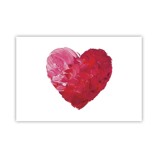 Obraz - Plakat - All you need is love - 91x61cm - Abstrakcja Czerwone Serce Symbol Miłości - Foto Plakaty na ścianę bez ramy - Plakat do Salonu Sypialni ARTTOR ARTTOR