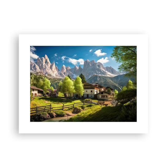 Obraz - Plakat - Alpejska sielanka - 40x30cm - Góry Krajobraz Alpy - Foto Plakaty na ścianę bez ramy - Plakat do Salonu Sypialni ARTTOR ARTTOR