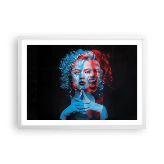 Obraz - Plakat - Alter ego - 70x50cm - Abstrakcja Kobieta Twarz Kobiety - Nowoczesny modny obraz Plakat rama biała ARTTOR ARTTOR