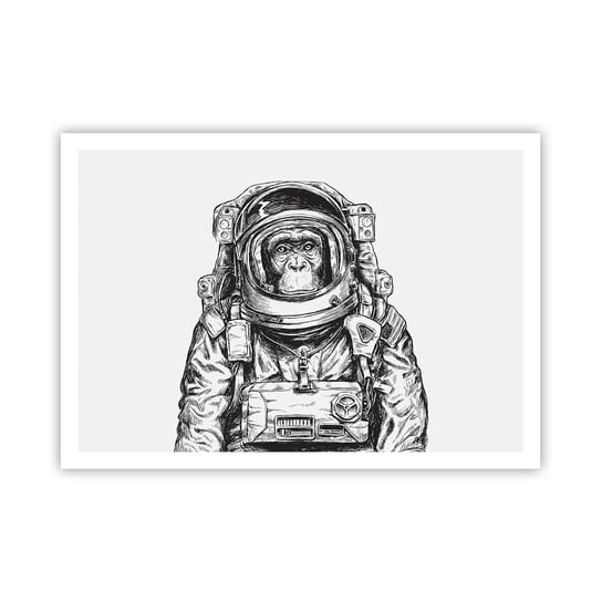 Obraz - Plakat - Alternatywna ewolucja - 100x70cm - Abstrakcja Astronauta Małpa - Foto Plakaty bez ramy na ścianę do Salonu Sypialni ARTTOR ARTTOR