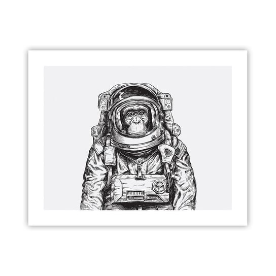 Obraz - Plakat - Alternatywna ewolucja - 50x40cm - Abstrakcja Astronauta Małpa - Foto Plakaty bez ramy do Salonu Sypialni ARTTOR ARTTOR