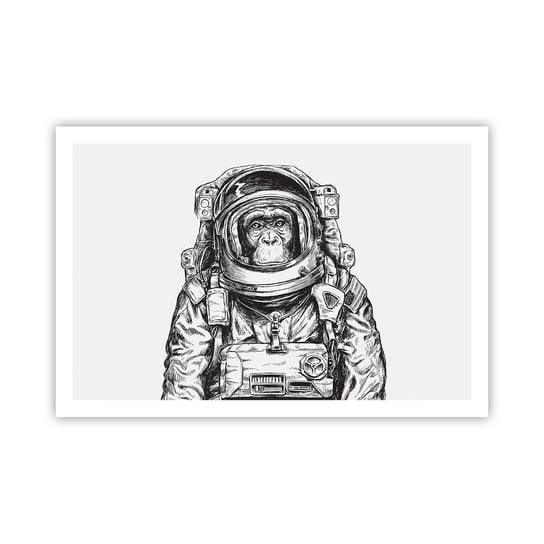 Obraz - Plakat - Alternatywna ewolucja - 91x61cm - Abstrakcja Astronauta Małpa - Foto Plakaty na ścianę bez ramy - Plakat do Salonu Sypialni ARTTOR ARTTOR